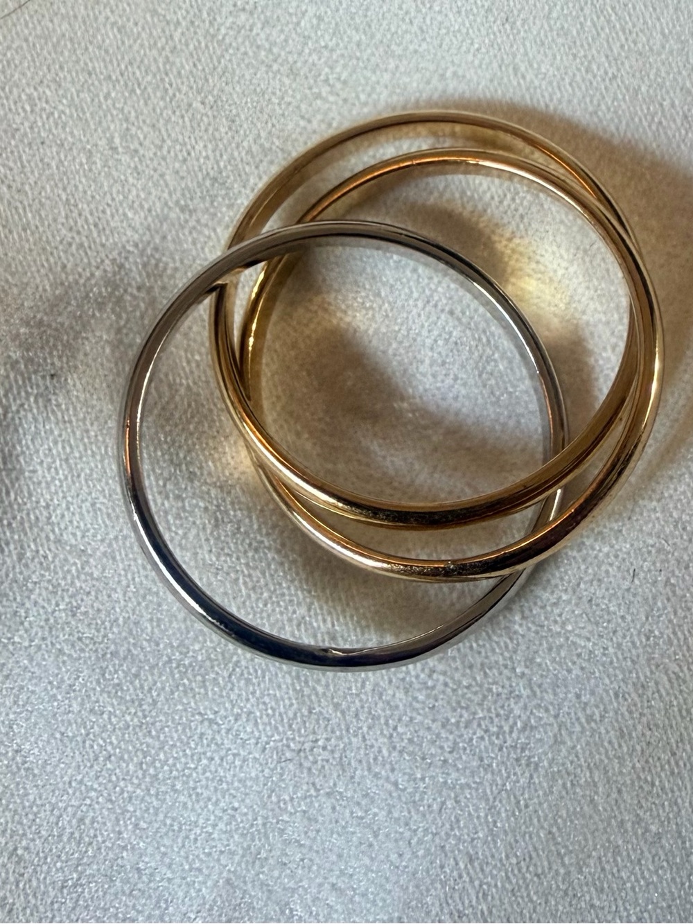 Uncommon James Layered Crossover Ring Mixed Metal Statement Ring - Picture 2 of 3